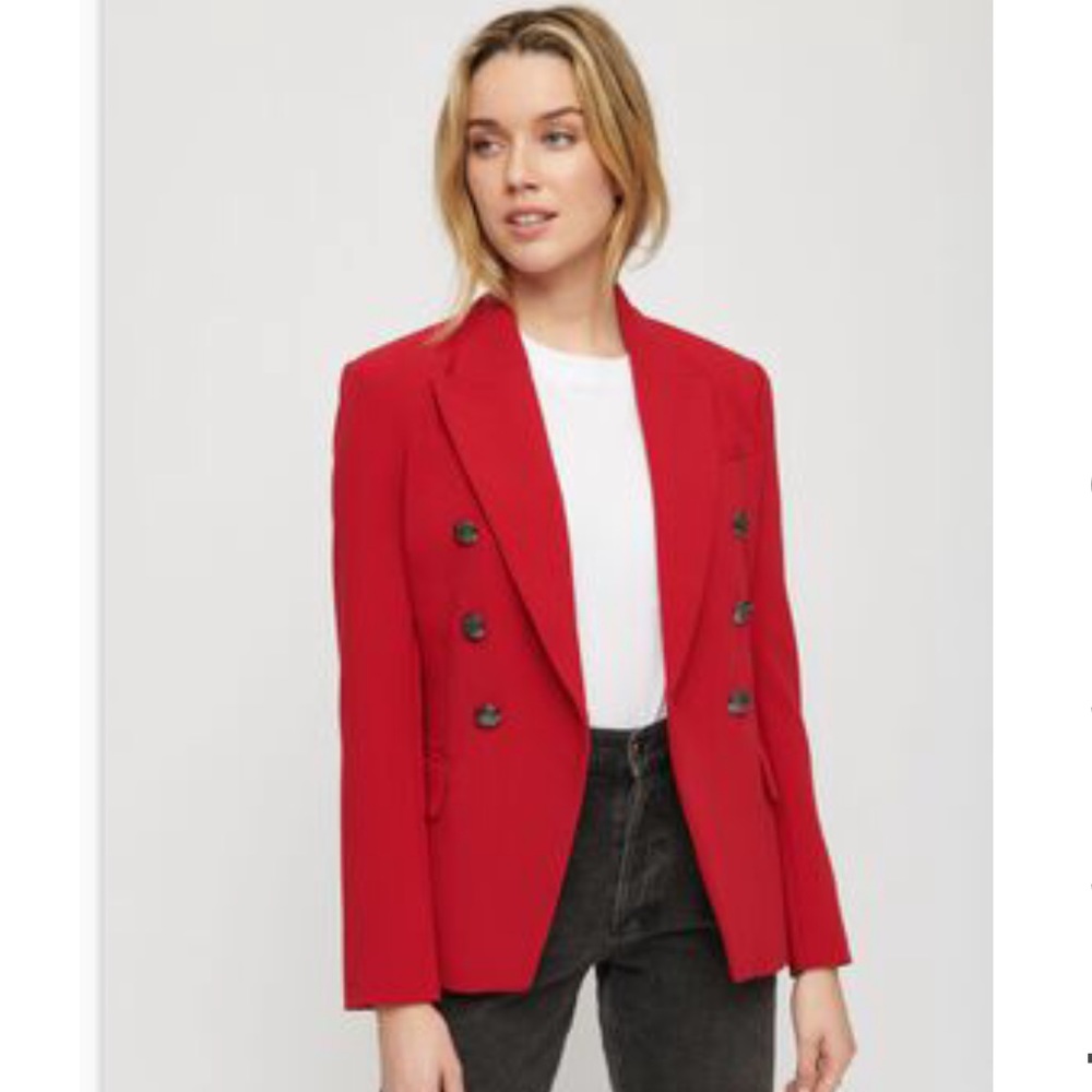 BNWOT Paloma Double-Breast Blazer in red (Dynamite)